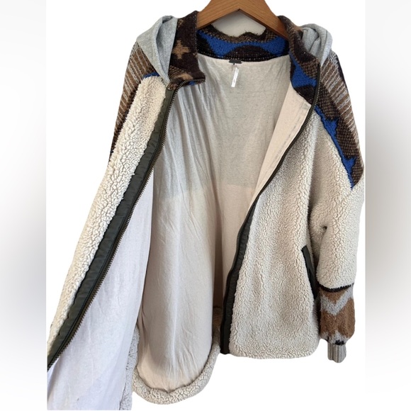 Free People In The Clouds Cardi Fleece Zip Up Hoodie Jacket Size XL - Picture 12 of 16